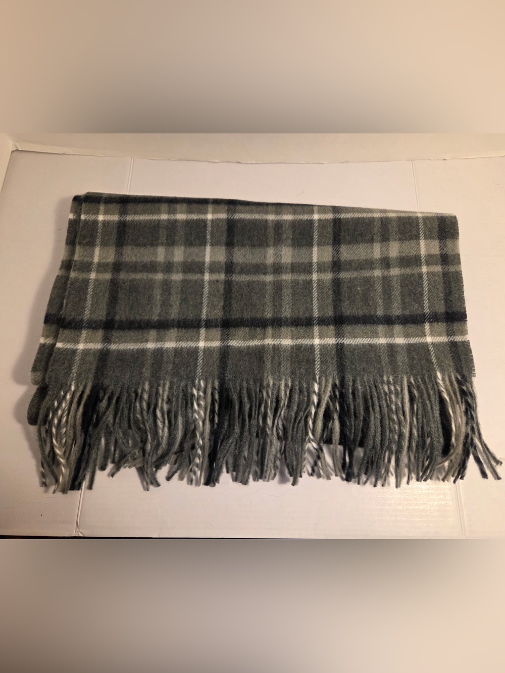 Savile Row Unisex Scarf Men’s Women’s Black White Gray Plaid